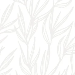 Papier peint vinyle expansé sur intissé Folia feuillage blanc L.1005 x l.53cm Lutèce