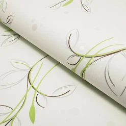 Papier peint vinyle expansé sur intissé - Basique - Motif floral vert pois satiné - Rouleau(x)