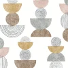 Papier peint vinyle expansé à coller formes géométriques velours gris L.10 05 x l.53cm