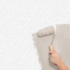 Papier peint vinyle expansé sur intissé Kerria GoodHome blanc