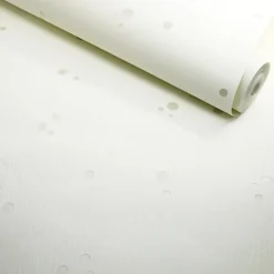 Papier peint vinyle expansé sur intissé - Classique Chic - Pois blanc satiné - Rouleau(x)