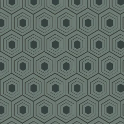 Papier peint Vinyle Intissé GoodHome Draba vert et noir