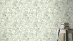Papier peint vinyle intissé feuillage vert L.1001 x l.53cm Rasch