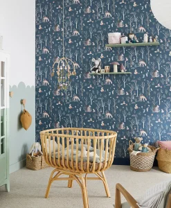 Papier peint Vinyle Intissé GoodHome Iris gris