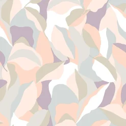 Papier peint vinyle intissé feuilles tropicales teraccotta, marron, beige L.1005 x l.53cm Ugèpa