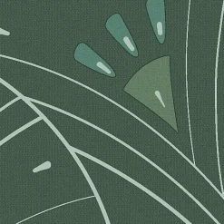 Papier peint vinyle intissé Villa Rosalie Lutece mat et satiné art déco vert l.1005 x l.53 cm