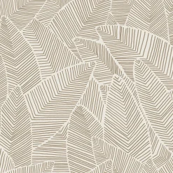 Papier peint vinyle intissé Gebu GoodHome motif palmier beige L. 10,05m x l. 0,53m