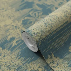 Papier peint Vinyle Intissé GoodHome Augie ble
