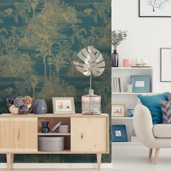Papier peint Vinyle Intissé GoodHome Augie ble