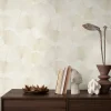 Papier peint vinyle intissé feuilles de ginko beige crème L.1005 x l.53cm, Erismann Ginko dream