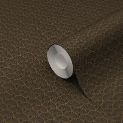 Papier peint Vinyle Intissé GoodHome Nosea noir