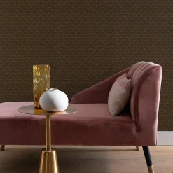 Papier peint Vinyle Intissé GoodHome Nosea noir