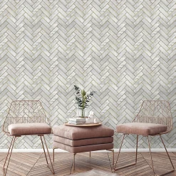 Papier peint Vinyle Intissé GoodHome Almadin gris
