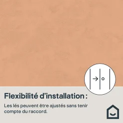 Papier peint vinyle intissé uni orange pêche L.53 x l.1005 cm GoodHome Izier