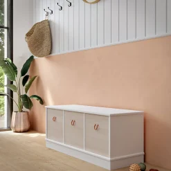 Papier peint vinyle intissé uni orange pêche L.53 x l.1005 cm GoodHome Izier
