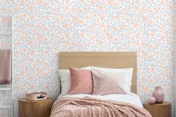 Papier peint vinyle intissé fleuri Flowers multicouleurs pastel L.1005 x l.53cm Ugèpa