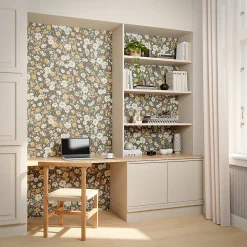 Papier peint vinyle intissé fleuri liberty vert L.53 x l.1005 cm GoodHome Amity