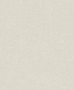 Papier peint vinyle intissé uni aspect tissu beige sable L.1001 x l.53cm