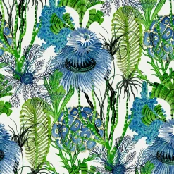 Papier peint vinyle intissé Cuisines & Bains Lutece mat et satiné fonds marins bleu, vert l.1005 x l.53 cm