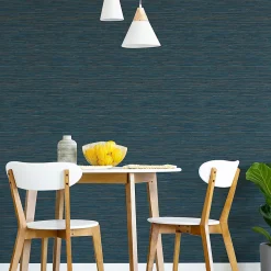 Papier peint vinyle intissé GoodHome Meroe bleu foncé