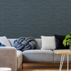 Papier peint vinyle intissé GoodHome Meroe bleu foncé
