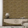 Papier peint vinyle intissé imitation bois marron L.1005 x l.53cm Lutèce