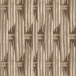 Papier peint vinyle intissé Villa Rosalie Lutece mat et satiné trompe l'œil paille beige, taupe l.1005 x l.53 cm