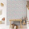 Papier peint vinyle intissé fleuri liberty Mini darla rose, vert, jaune L.1005 x l.53cm Ugepa