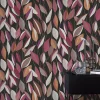 Papier peint vinyle intissé feuillage noir, violet L.1005 x l.53cm, Erismann Casual