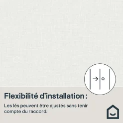 Papier peint vinyle intissé uni structuré blanc L.1000 x l.52 cm GoodHome Shung