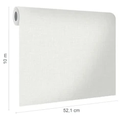 Papier peint vinyle intissé uni structuré blanc L.1000 x l.52 cm GoodHome Shung