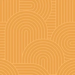 Papier peint vinyle intissé arche géométrique GoodHome jaune L.10m x l.53cm