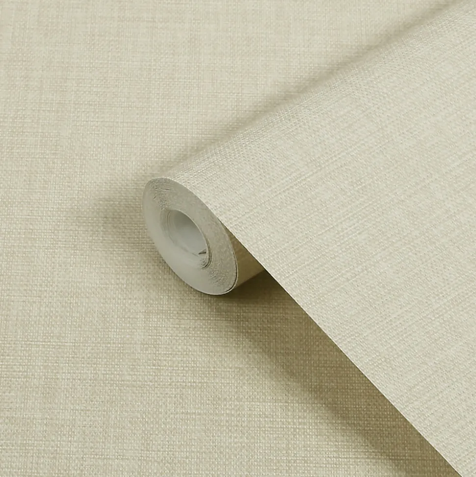 Papier peint vinyle intissé uni structuré beige L.1000 x l.52 cm GoodHome Shung