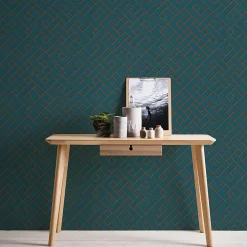 Papier peint Vinyle Intissé GoodHome Nimie vert