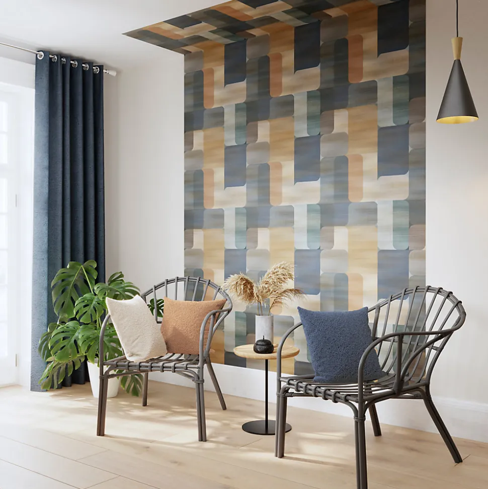 Papier peint Vinyle intissé GoodHome Fulong multicolore l.53 x H.1000 cm
