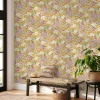 Papier peint vinyle intissé fleuri rose, jaune L.1005 x l.53cm Grandeco, Garden Lilas