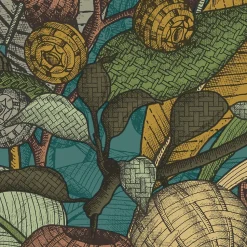 Papier peint vinyle intissé Villa Rosalie Lutece mat et satiné fleurs multicolore l.1005 x l.53 cm