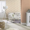 Papier peint vinyle intissé grainé feuilles de chaume beige, jaune L.1005 x l.53cm Rasch
