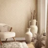 Papier peint vinyle intissé imitation chevron en bois L.1001 x l.53 cm