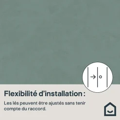 Papier peint vinyle intissé uni bleu vert L.53 x l.1005 cm GoodHome Izier