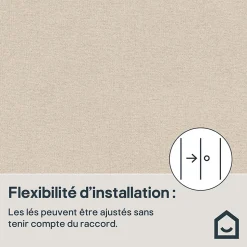 Papier peint vinyle intissé uni aspect tissu beige clair L.1005 x l.53cm GoodHome, Mythe