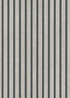 Papier peint vinyle intissé effet tasseaux de bois gris L.1005 x l.53cm Erismann