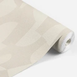 Papier peint vinyle intissé Allure Lutece mat et satiné géométrique beige l.1005 x l.53 cm