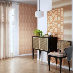 Papier peint Vinyle intissé GoodHome Pawnee terracotta l.53 x H.1005 cm
