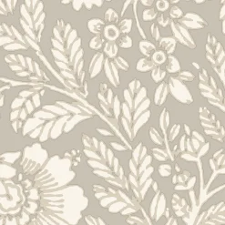 Papier peint vinyle intissé Soffice GoodHome motif fleuri beige L. 10,05m x l. 0,53m