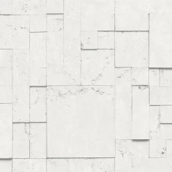 Papier peint Vinyle Intissé GoodHome Emer blanc