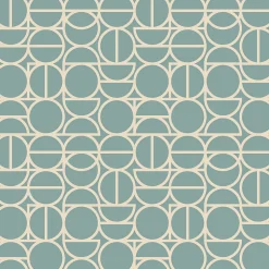 Papier peint vinyle intissé géométrique GoodHome vert L.10m x l.53cm