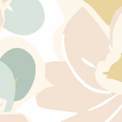 Papier peint vinyle intissé fleuri Tropimasse fleurs beige, rose, jaune L.1005 x l.53cm Lutèce