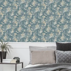 Papier peint Vinyle Intissé GoodHome Cuart ble