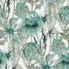 Papier peint vinyle intissé Cuisines & Bains Lutece mat et satiné fonds marins bleu aqua, bleu l.1005 x l.53 cm